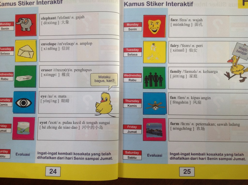 Interactive Sticker book pages