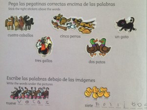 Spanish Club by Rush Sharp and Rosi McNab, published by Collins, 2009. Perfect for starting kids as young as five or six learning Spanish.