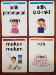 Indonesian flash cards